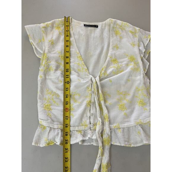 Cottagecore Coastal Boho Romantic Festival Beachy Vacation Crop Top M Coquette - Picture 13 of 15